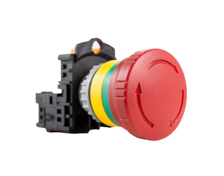 TN2BKR-1B BOTÃO EMERGÊNCIA 22MM C/TRAVA - VERMELHO - 1NF IP65 METALTEX°°