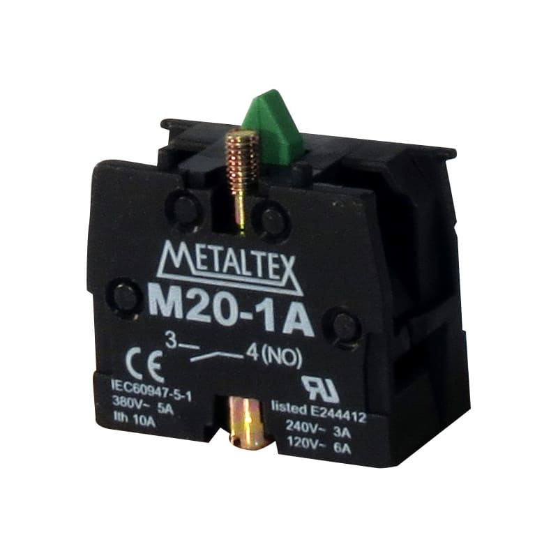 M20-1A CONTATO 1NA P/ BOTÃO M20/P20 METALTEX°°
