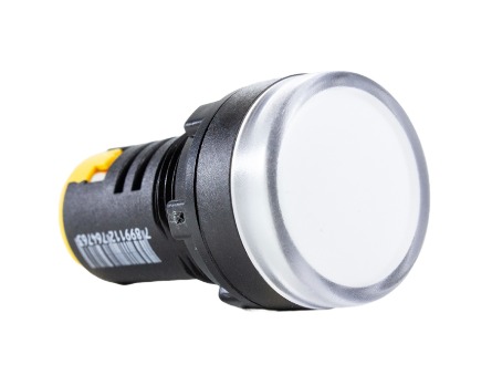 L20-AR9-WP SINALEIRO LED 22MM - 12VCC/VCA - BRANCO METALTEX°°