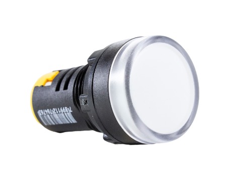 L20-AR2-WP SINALEIRO LED 22MM - 220VCA - BRANCO METALTEX°°