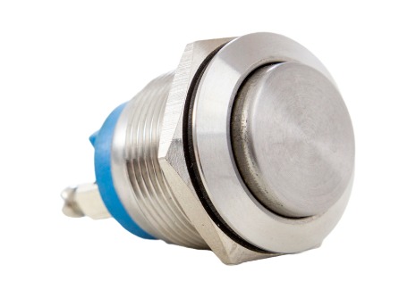 AV19HA BOTÃO ANTIVANDALISMO 19MM - ACO INOX - 1NA - MOMENTANEO RESALTADO METALTEX °°