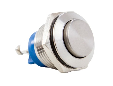 AV16HA BOTAO ANTIVANDALISMO 16MM - ACO INOX - 1NA - MOMENTANEO RESALTADO METALTEX °°