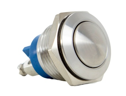 AV16BA BOTÃO ANTIVANDALISMO 16MM - ACO INOX - 1NA - MOMENTANEO AREDONDADO METALTEX °°