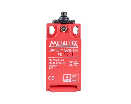 FS9511 CHAVE FIM DE CURSO SEGURANÇA 2NF+1NA - PINO METALTEX°°