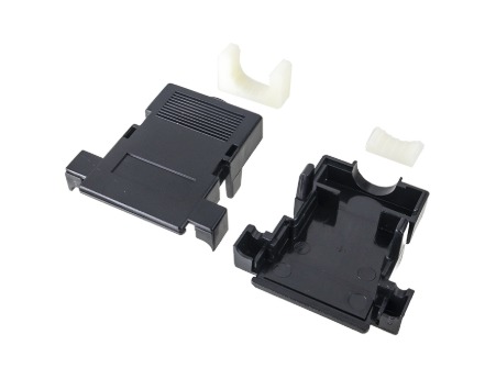 CPDBP-15 CAPA PLÁSTICA PRETA PARA CONECTOR DB 15 VIAS, SNAP, COM KIT DE RETENÇÃO MACHO CURTO METALTEX°°