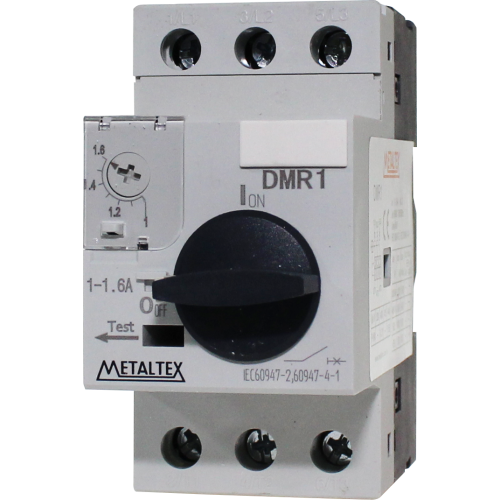 DMR1-1,6A DISJUNTOR MOTOR ROTATIVO 1 ~ 1,6A METALTEX°°