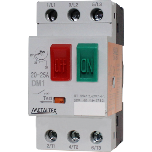 DM3-2,5A DISJUNTOR MOTOR 1,6 ~ 2,5A METALTEX°°