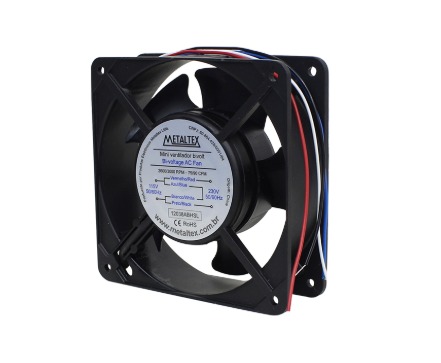 12038ABHSL VENTILADOR 120X120X38MM -115/230VCA - BUCHA SLEEVE METALTEX°°