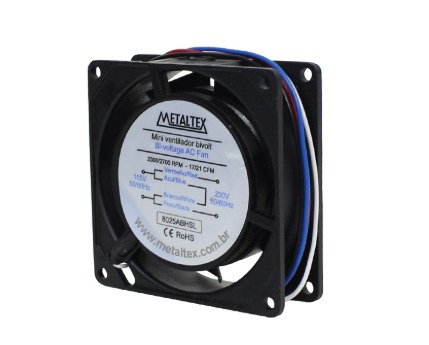 8025ABHSL VENTILADOR 80X80X25MM 115/230V - BUCHA SLEEVE METALTEX°°