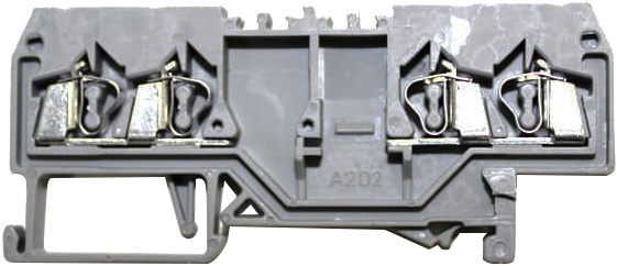 BM2-F22 CONECTOR PASSAGEM MOLA 2,5MM - FRONTAL 2X2 VIAS - CINZA METALTEX°°
