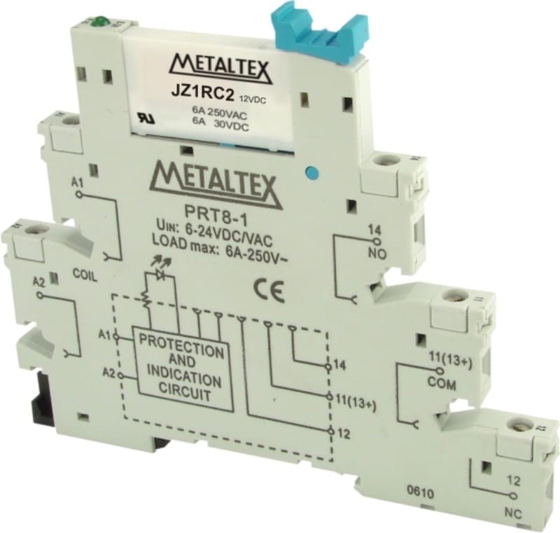 PRZ-1R-220 INTERFACE RELE 1 REV. 220V JZ1RC5 + PRT8-4 METALTEX°°