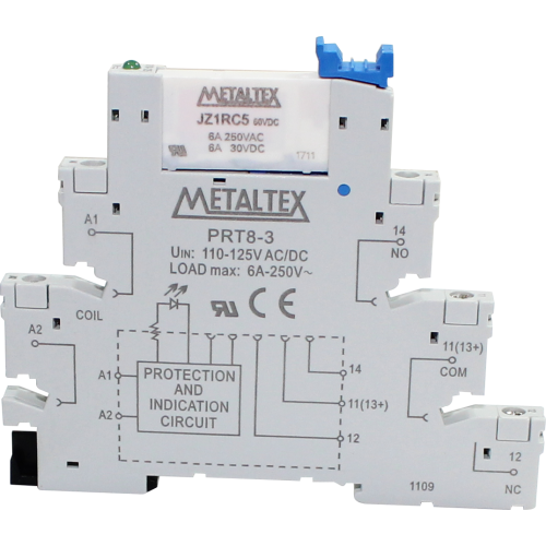 PRZ-1R-110 INTERFACE RELÉ 1 REV. 110V JZ1RC5 + PRT8-3 METALTEX°°