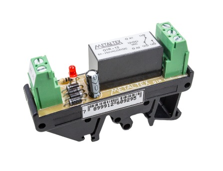 Q1R-12 INTERFACE RELÉ 12VCA/VCC 1REV.8A METALTEX°°
