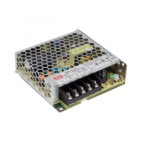LRS-75-12 FONTE CHAVEADA 75W ALIMENTAÇÃO 100-240VCA (AUTOMÁTICO) SAÍDA 12V -6A MEAN WELL METALTEX°°
