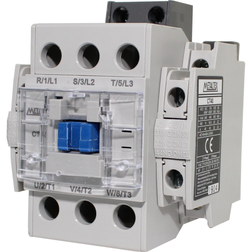 CT40-L5-322 CONTATOR TRIPOLAR 40A/AC3 - BOB: 380VCA - AUX: 2NA+2NF METALTEX °°