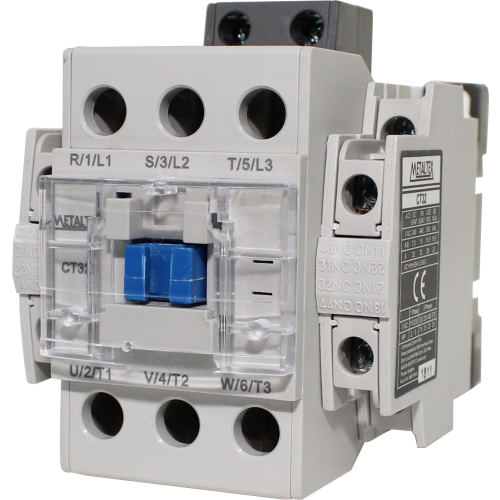 CT32-BO-322 CONTATOR TRIPOLAR 32A/AC3 - BOB: 24VCC - AUX: 2NA+2NF METALTEX°°