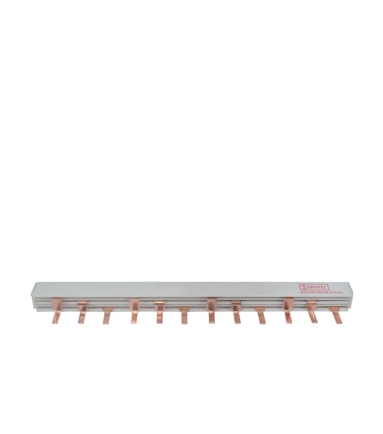 BARRAMENTO PENTE TRIPOLAR (3 POLOS) 63A - COMPACTO PARA 4 DISJUNTORES TRIFÁSICOS (12 PINOS)) SIBRATEC °°