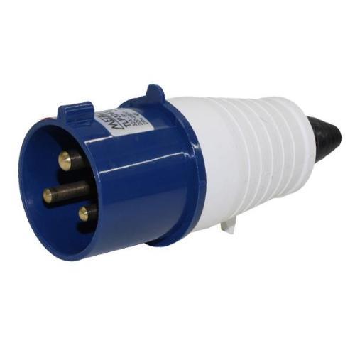 TLP32432 PLUG MACHO 32A 2P+E-6H AZUL METALTEX°°