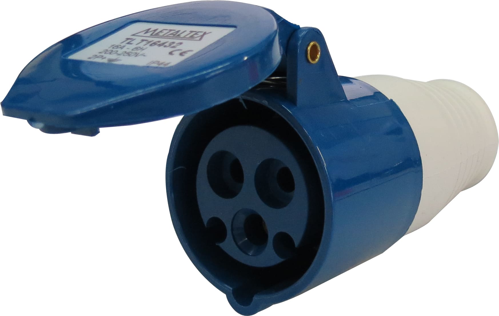 TLT16432 PLUG FEMEA 16A 2P+E-6H AZUL METALTEX°°