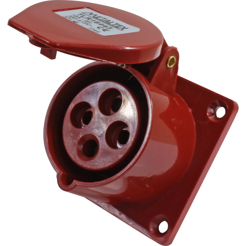 TLR16443 TOMADA PAINEL 16A 3P+E-6H VERMELHO METALTEX°°