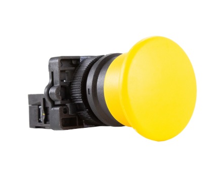 P20AMR-Y-1A PULSADOR COGUMELO 22MM PLÁSTICO - AMARELO - 1NA METALTEXºº