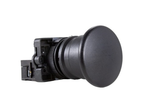 P20AMR-B-1A PULSADOR COGUMELO 22MM PLÁSTICO - PRETO - 1NA METALTEXºº