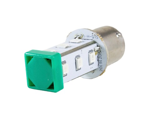 S15-L52G LED P/ SOQUETE BA15S 110/220V VERDE METALTEX°°