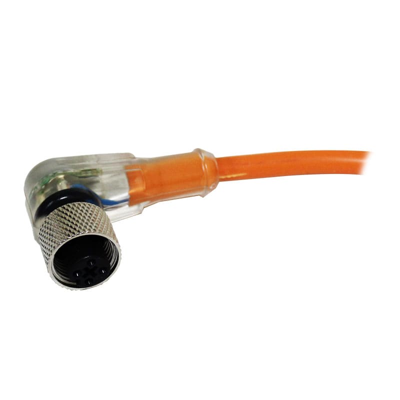 K12-A-2M-LP CABO C/ CONECTOR M12 90º 4 PINOS-LED PNP - 2M METALTEX°°