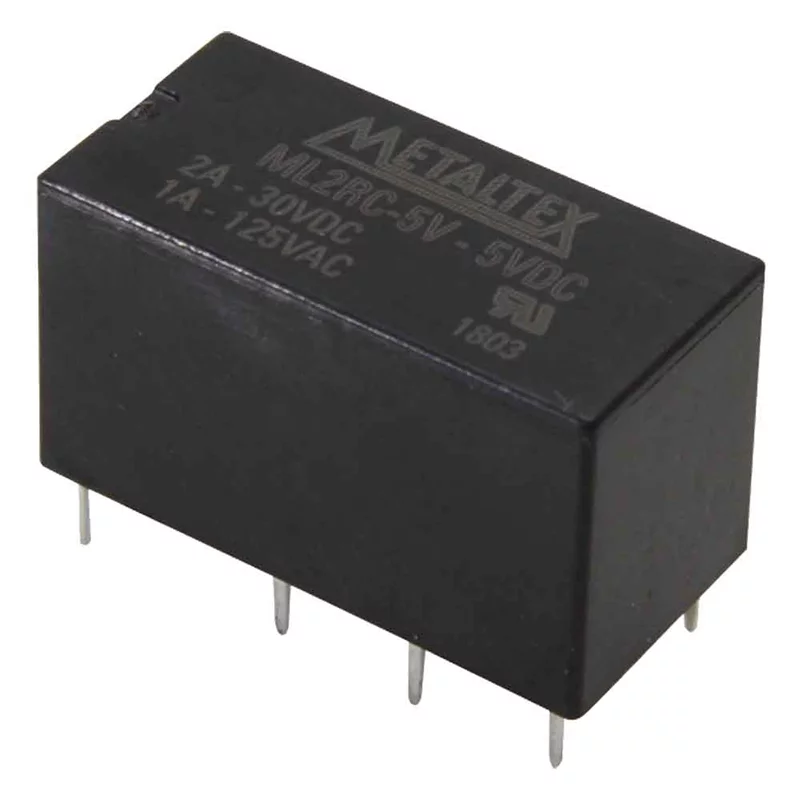 ML2RC-5V RELE 2REV. 2A  BOBINA 5VCC METALTEX°°