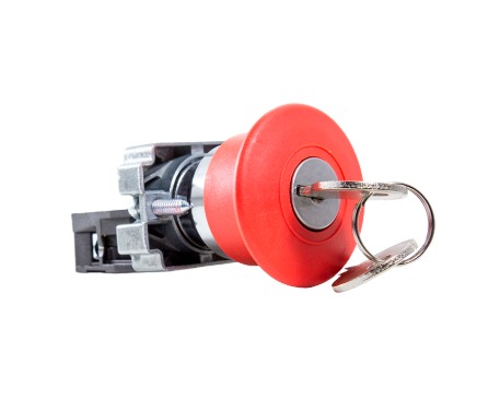 M20ACR-R-1B BOTAO DE EMERGENCIA C/CHAVE METALTEX°°