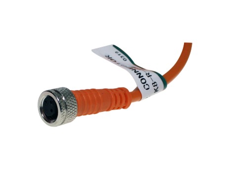 K8-R-2M CABO C/ CONECTOR M8 RETO- 3 PINOS- 2 M METALTEX°°