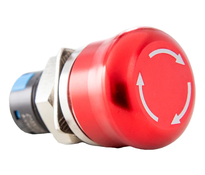 AV16-ER2 BOTÃO DE EMERGENCIA ANTIVANDALISMO 16MM VERM 2 REV °°