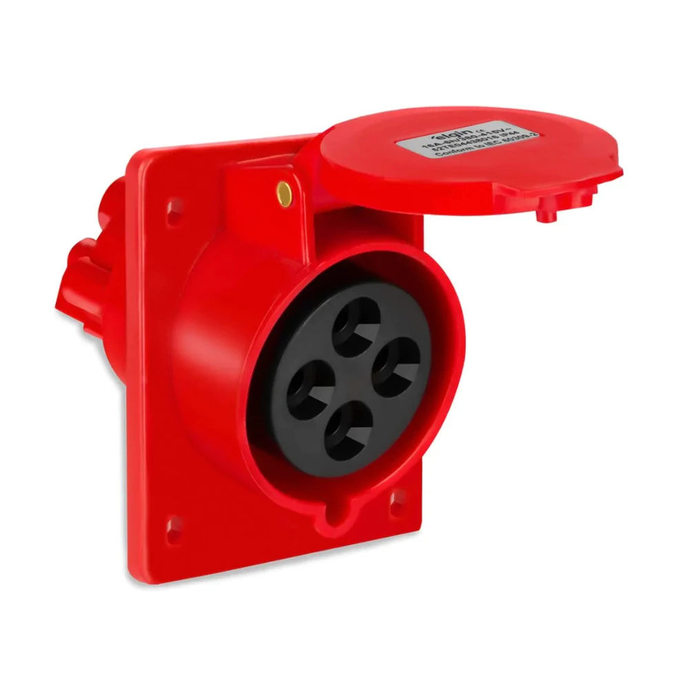 TOMADA INDUSTRIAL EMBUTIR ELGS4046 IP44 16A 3P+T 380V 6H ELGIN  °°