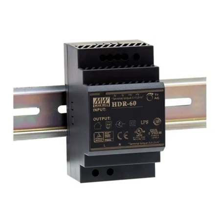 HDR-60-24 - FONTE CHAVEADA DIN 60W 85-264VCA/120-370VCC SAÍDA 24V-2,5A - MEAN WELL °°