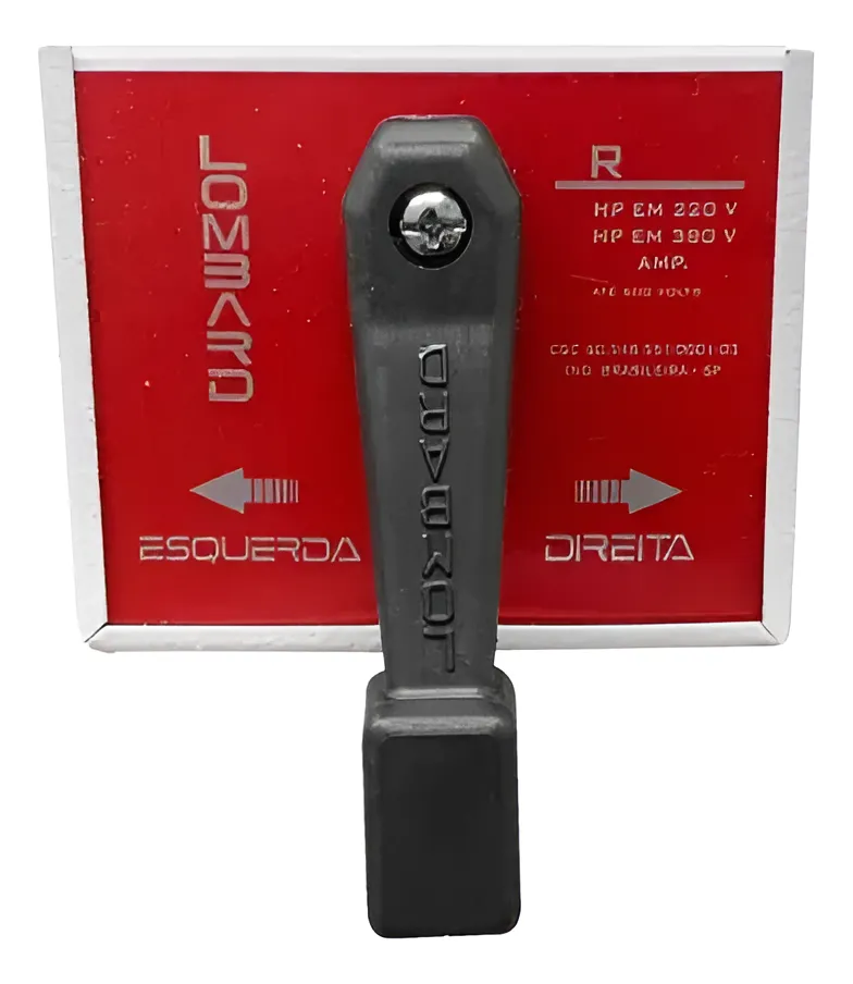 CHAVE REVERSORA TRIFÁSICA 5CV 30AMP R10 LOMBARD  °°