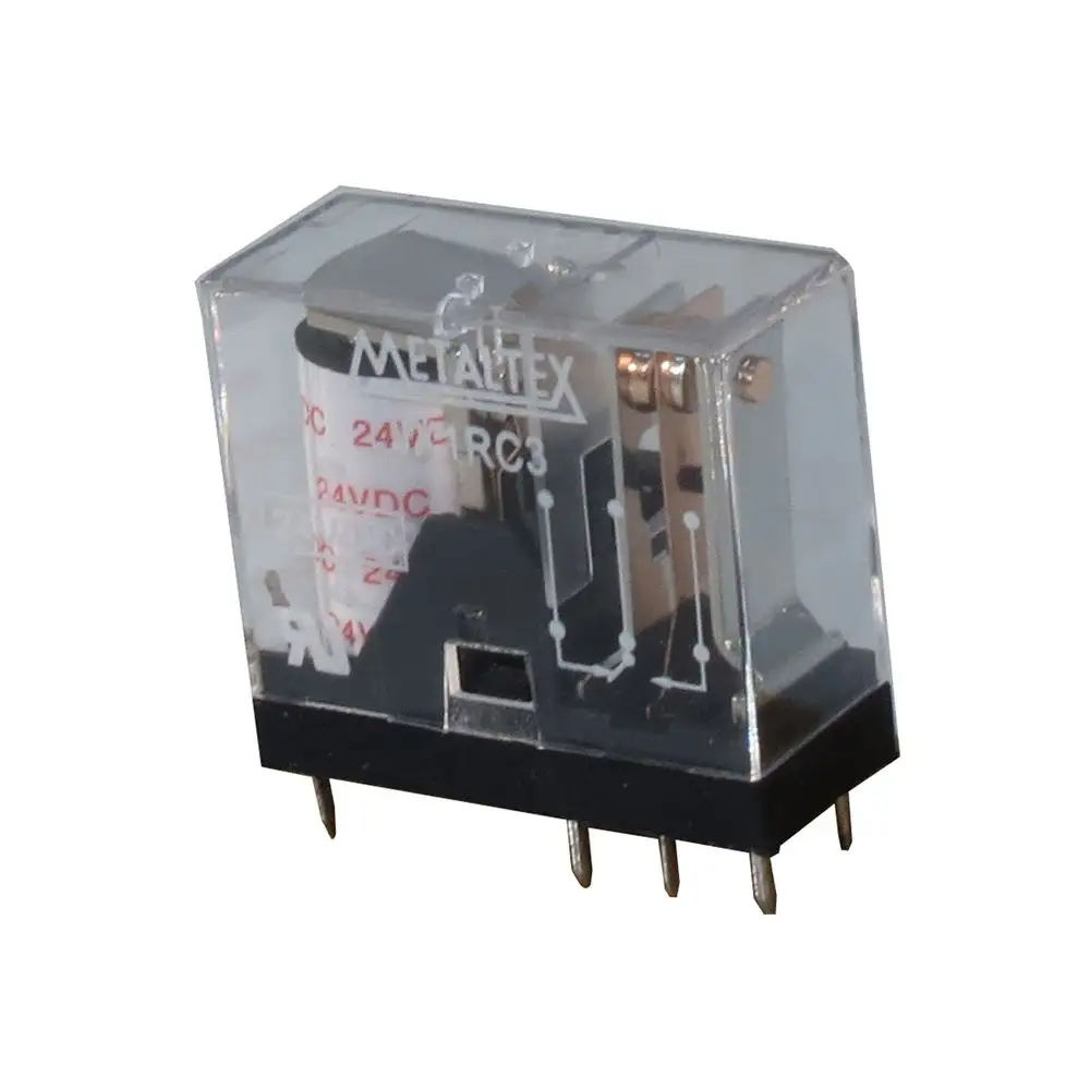 RELÉ MINI 16A 24VCC 1 CONTATO REVERSÍVEL JX1RC3 METALTEX°°