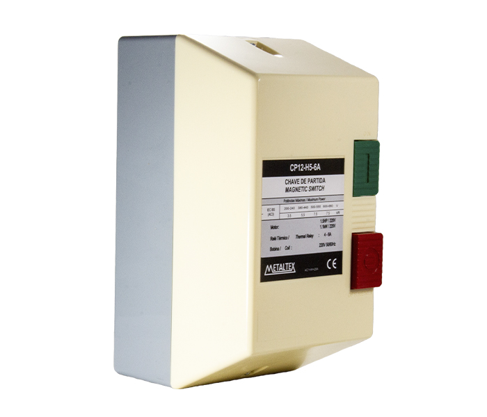 CP12-H5-2.5A CHAVE DE PARTIDA 1,6 A 2,5A - 5,5 KW - 220VCA °° METALTEX