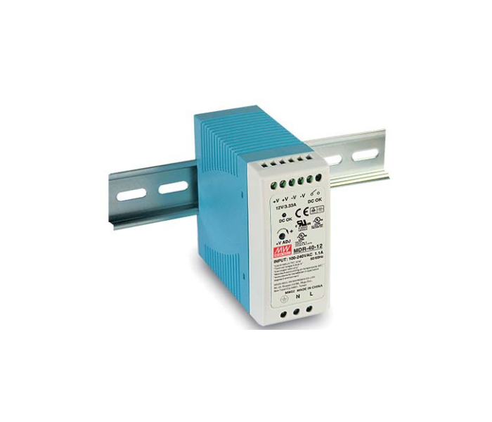 MDR-60-24 FONTE CHAVEADA MEAN WELL 60W MONTAGEM EM TRILHO DIN - 110/220V 24V-2,5A METALTEX°°