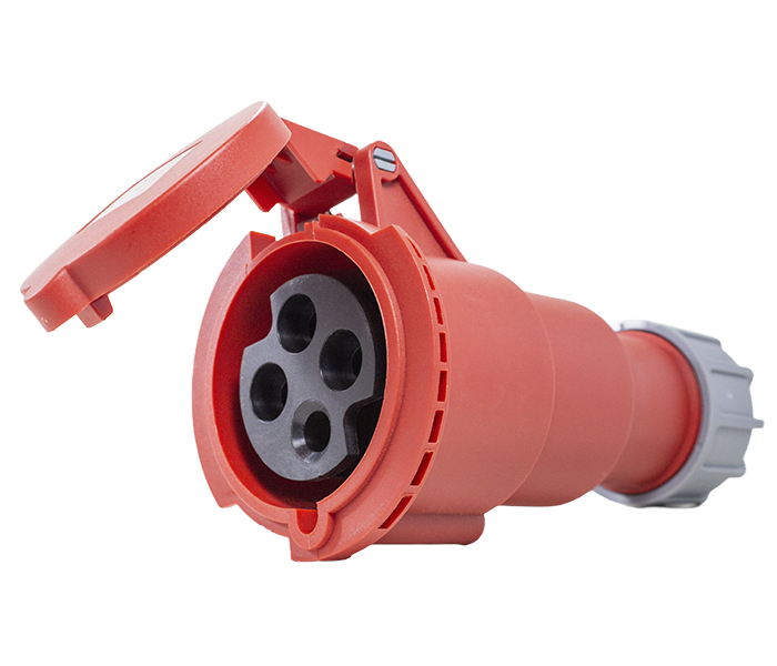 TL3T32443 ACOPLAMENTO INDUSTRIAL 32A 3P+E-6H - VERMELHO - IP44 METALTEX°°