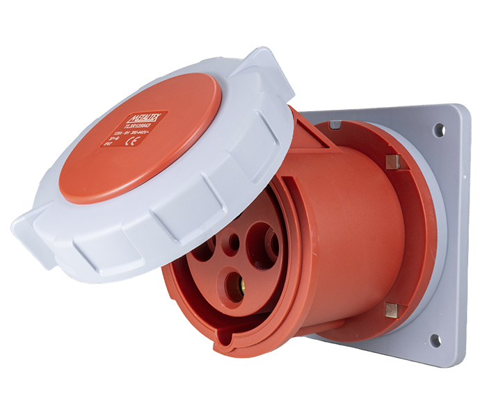 TL3R125643 TOMADA PARA PAINEL 125A 3P+E-6H - VERMELHO - IP67METALTEX°°