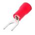 TERMINAL FORQUILHA PRE-ISOLADO VERMELHO 0,5-1,5 MM M4 - 100 PC - SC1,25 RED °°