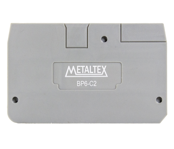 BP6-C2 CAPA PARA BORNE 6MM² 2 VIAS - CINZA METALTEX°°