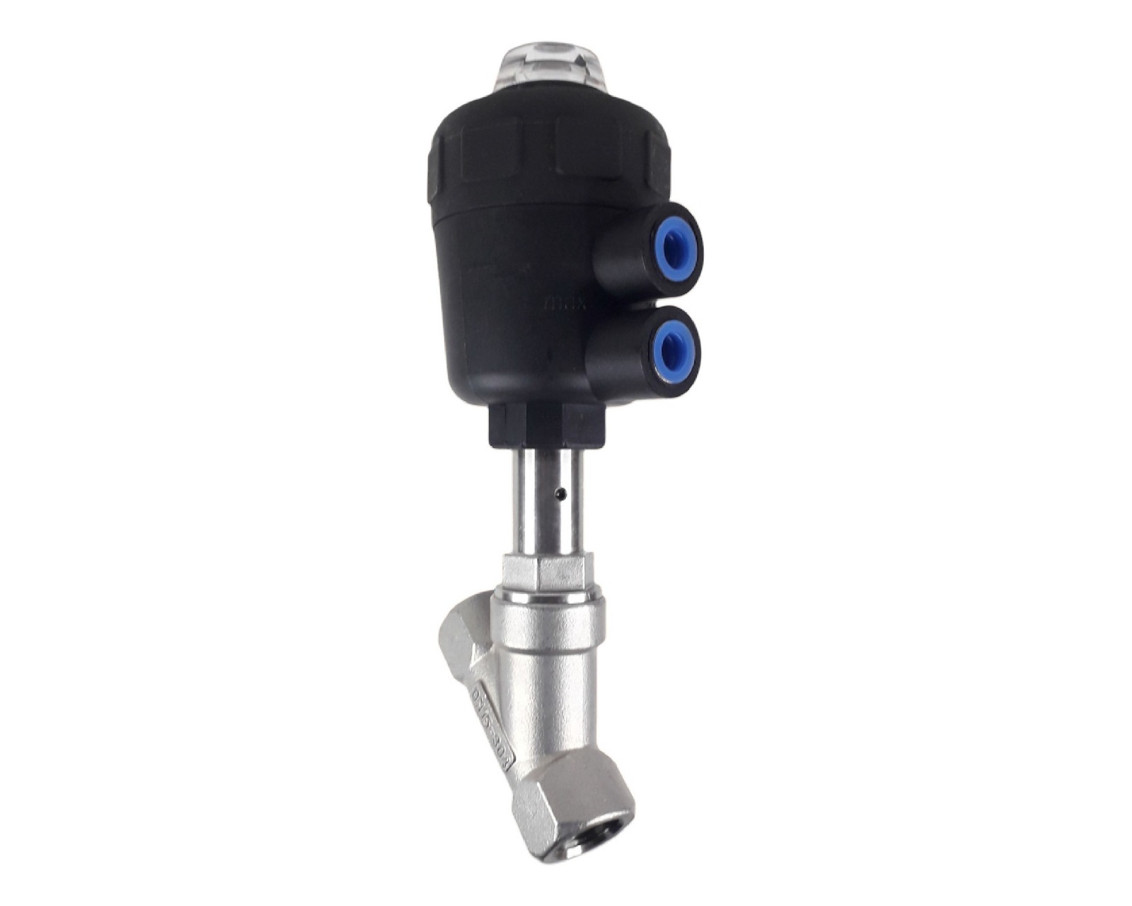 VALVULA ANGULAR SIMPLES ATUADOR PLASTICO 1"POL °°