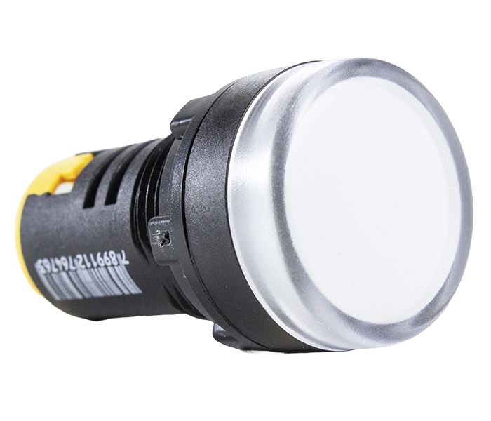 L20-AR1-WP SINALIZADOR REDONDO LED 22MM - 110VCA/VCC - BRANCO METALTEX°°