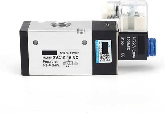 VÁLVULA SOLENOIDE PNEUMÁTICA 3V410-15 DE 3 VIAS E 2 POSIÇÕES COM CONTROLE G1/2 ºº